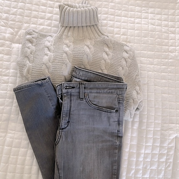 Spanx by Sara Blakley Gray The Slim- X Skinny Jeans Sz 28 Good Used Condition - Picture 2 of 7